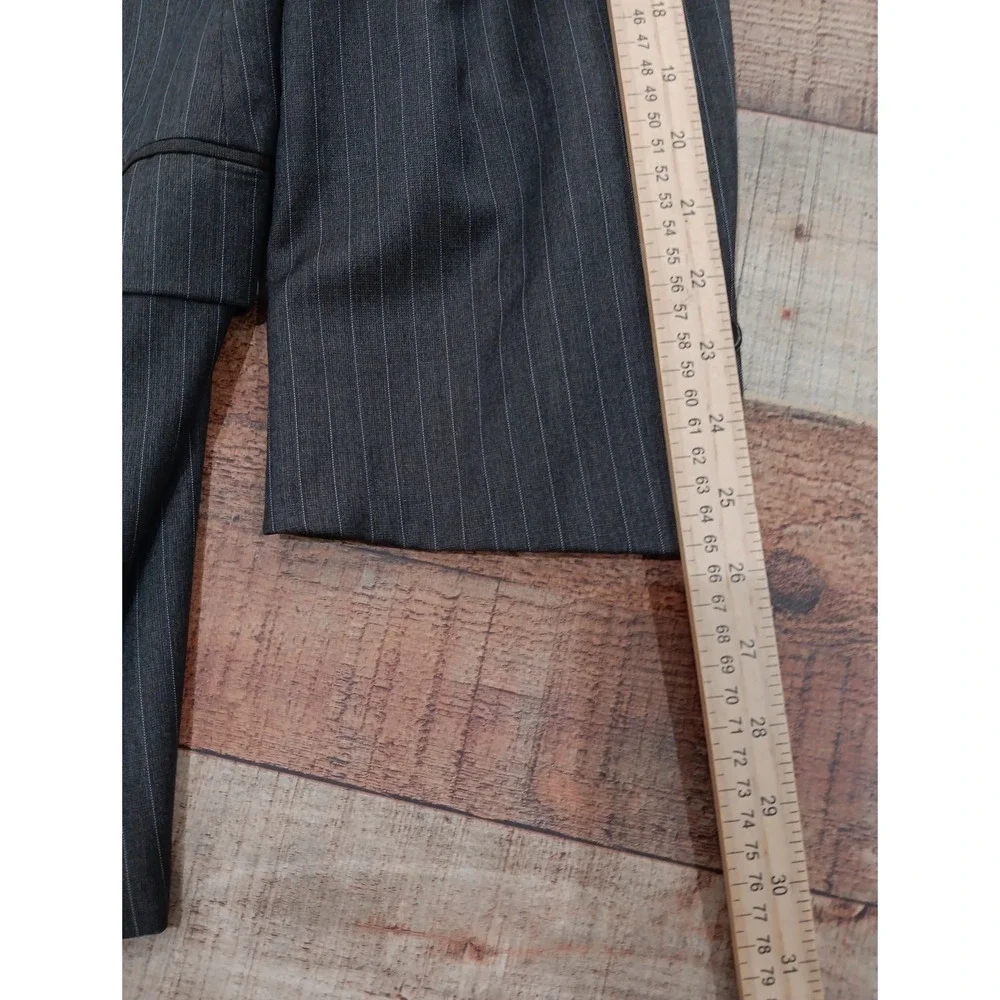Loro Piana Hickey Freeman‎ Tasmania 120 Pinstripe Wool Blazer Brown 50L 2248
